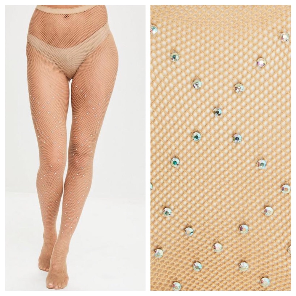 Missguided Holographic Diamante Pattern Fishnets